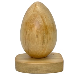 Vintage, Skulptur ägg i trä, Påsk Dekoration, Oidentifierad konstnär signerad