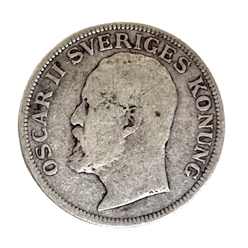 1 krone from 1907 Oskar II Silver coin