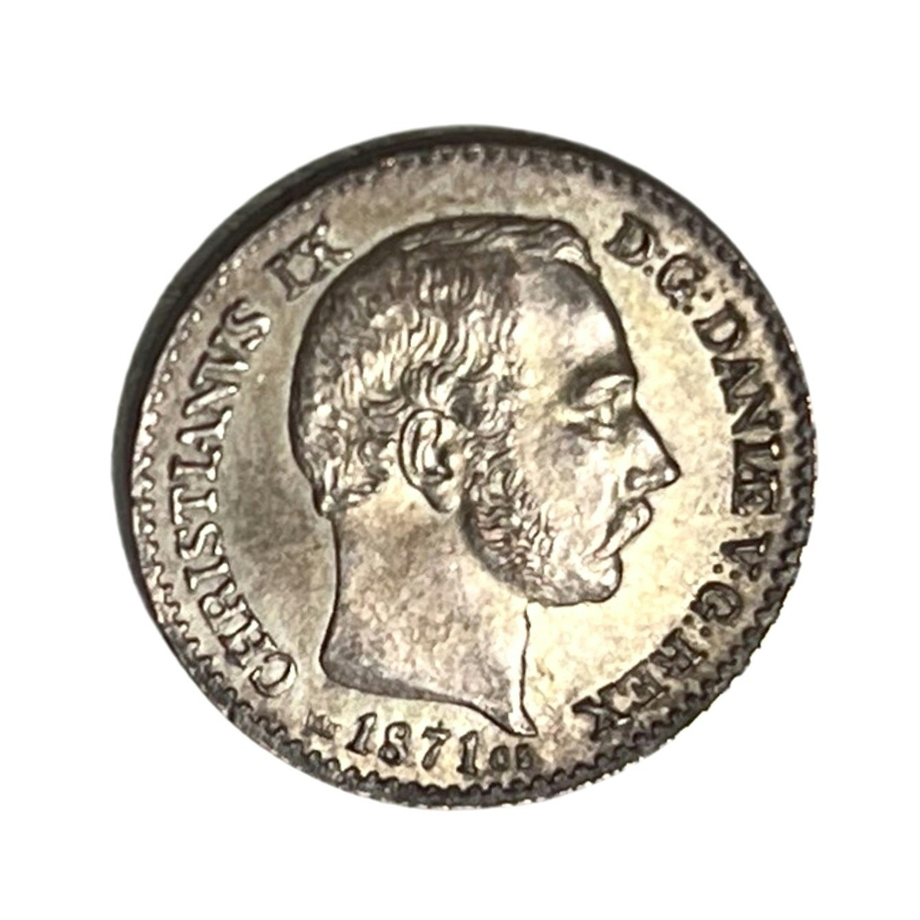 4 Skilling 1871 hopearaha, Tanska