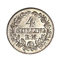 4 Skilling 1871 Silvermynt, Danmark