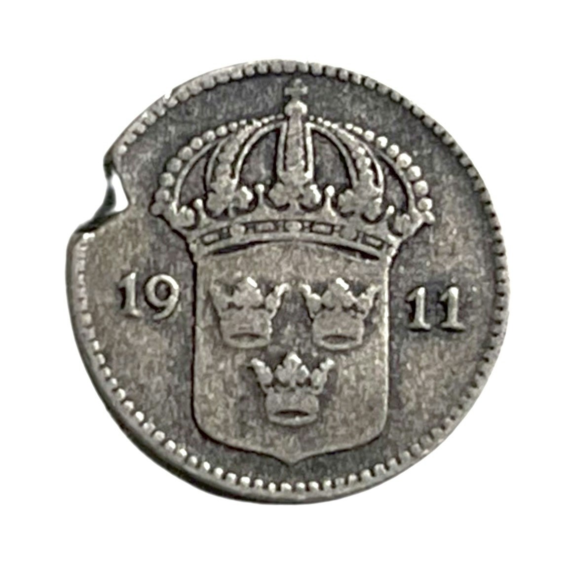 10 öre 1911 Hopearaha, Ruotsi