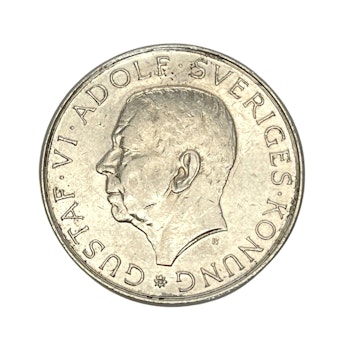 10 krona 1972 Jubileumsmynt Gustav VI Adolf Silver, Sverige