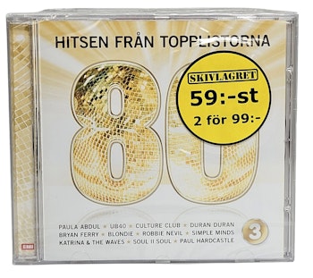 Hitsen Från Topplistorna, 80 Talet Volym 3, CD NY