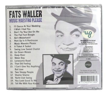 Fats Waller, Music Maestro Please, CD NY