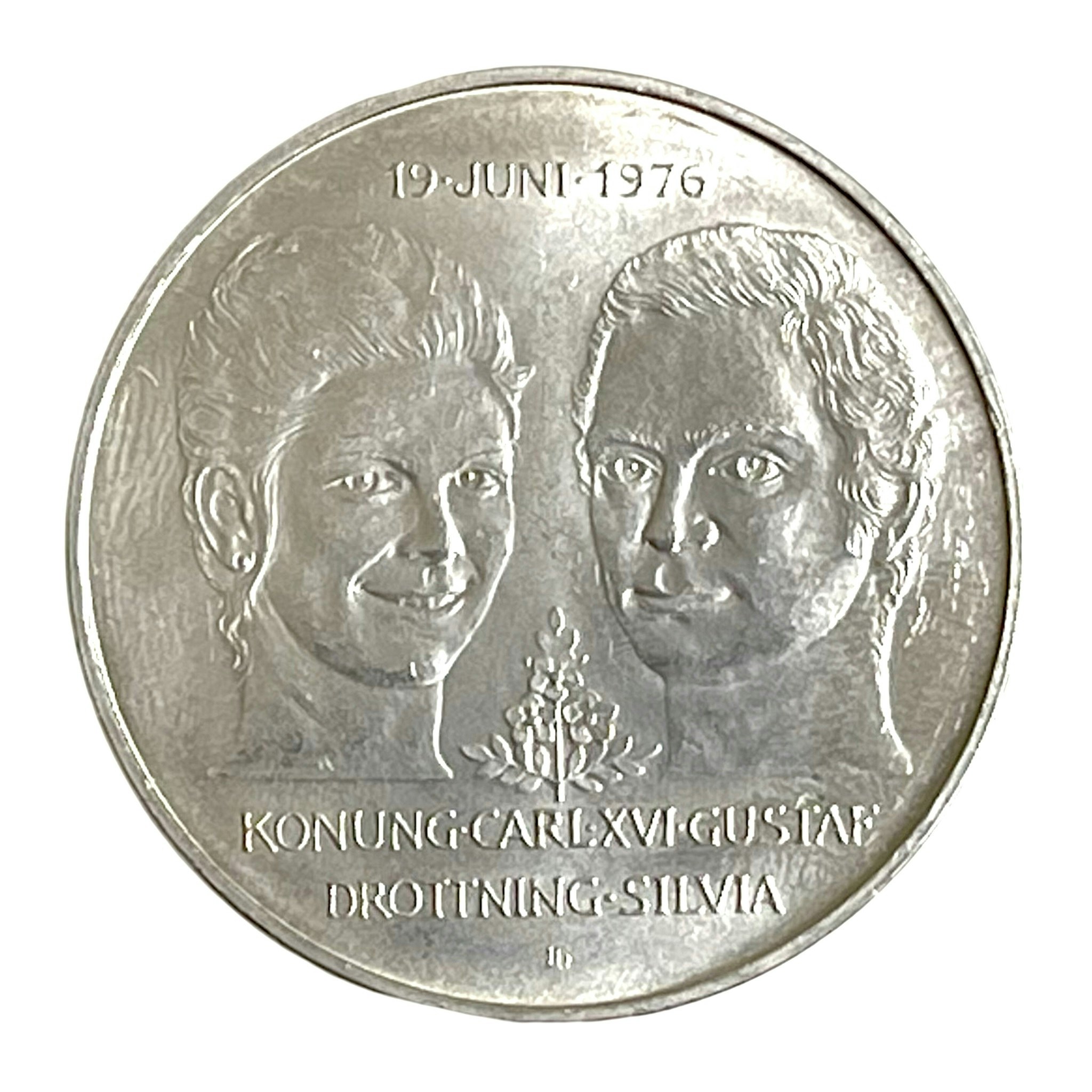 50 Kr Bröllop Silver mynt 1976