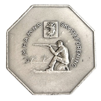 Silver medal, Limhamn shooting association, master class hunting shooting elk running 1965