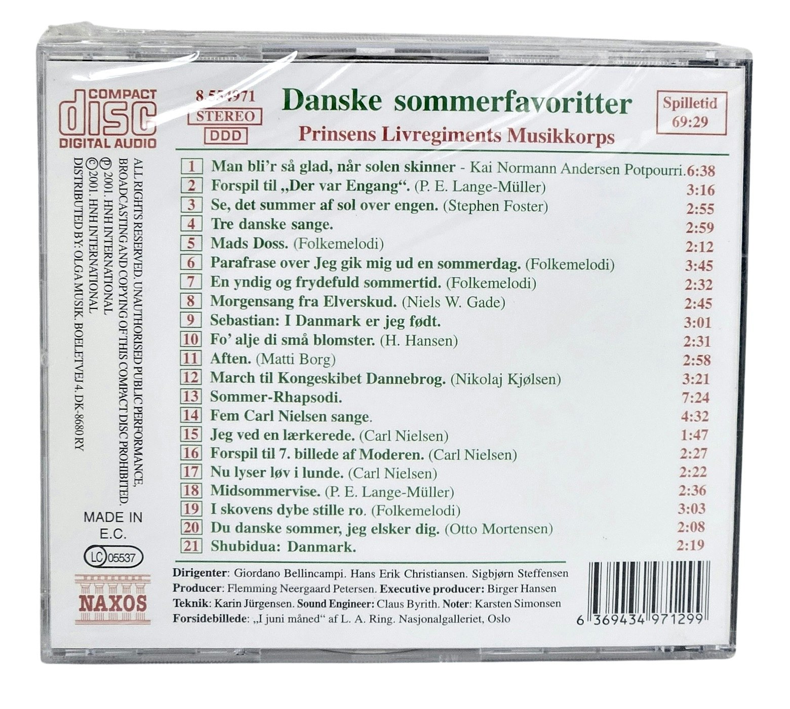 Danske Sommerfavoritter, Prinsens Livregiments Musikkorps, CD NY