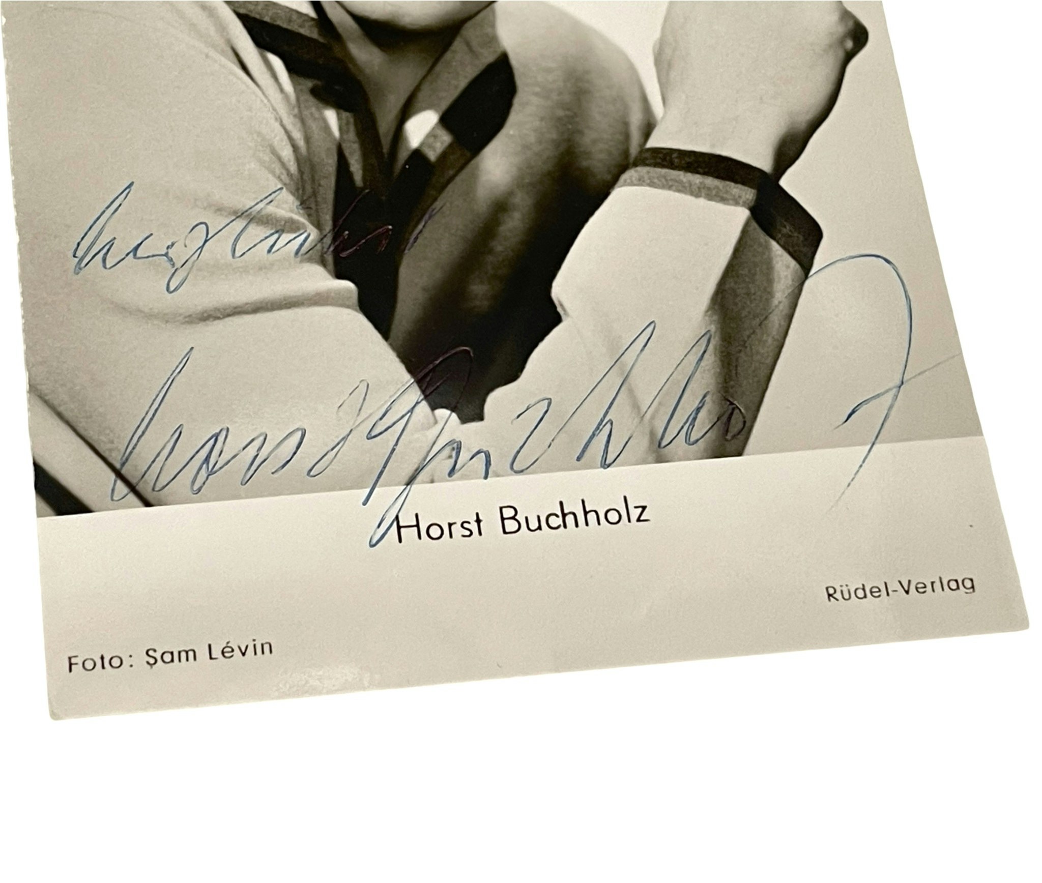 Postal de Horst Buchholz con autógrafo