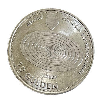 10 Gulden - Beatrix Millennium silver mynt 1999-2000