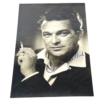 Olav Gerthel, vykort med autograf