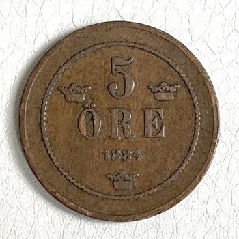 5 ÖRE 1884 Svenska Mynt