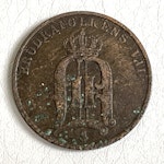 2 ÖRE 1880 schwedische Münze