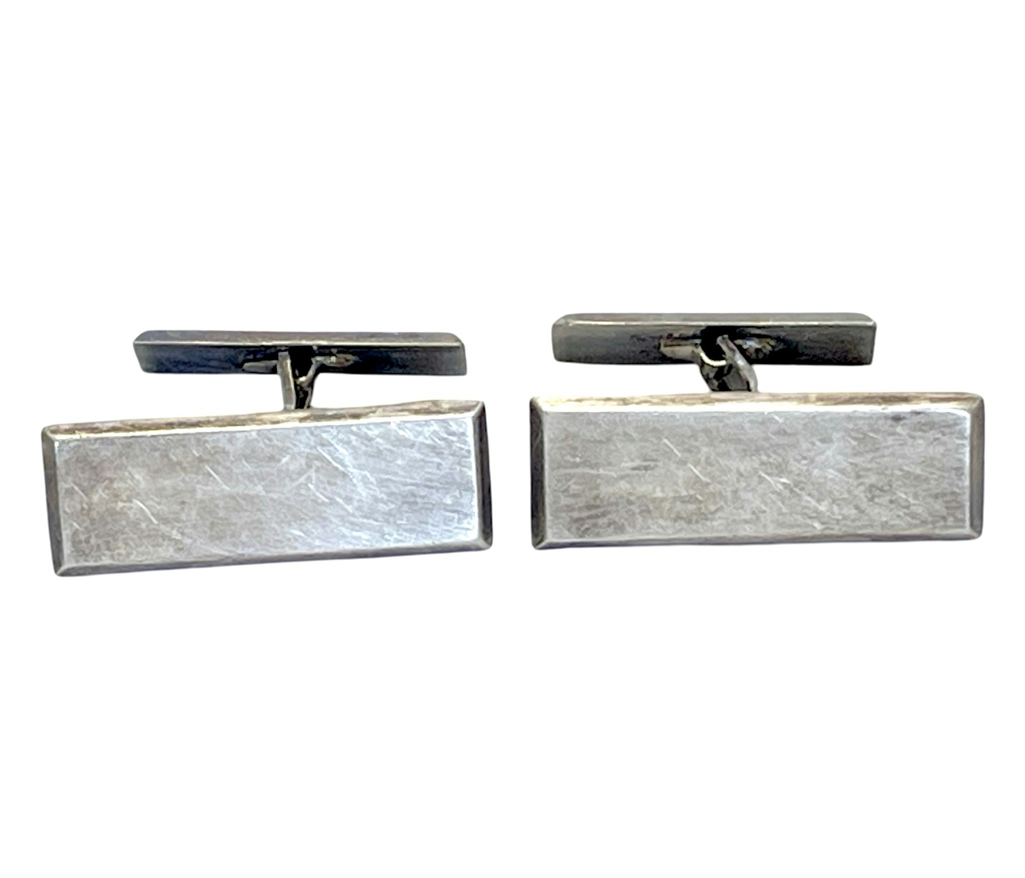 Manschettknappar silver, mästarstämplar GK Stockholm 1962