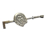 Silver brooch Ritter 1920 pin with horseshoe