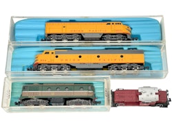 Locomotive et wagons Minitrix et Atlas échelle N