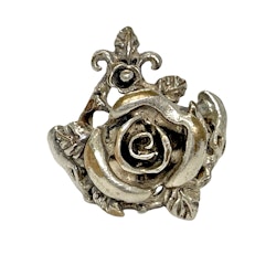 Vintage, Sterling 925 silver rose ring Art Nouveau