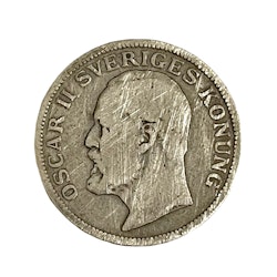 1 krone from 1906 Oscar II Silver coin