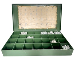 Tin assortment box with 375 different parts grease nipples