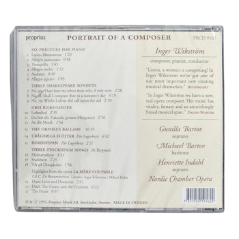 Inger Wikström, Portrait Of A Composer, CD NY