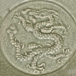 Kinesiska dragon celadon fat, Ming dynastin (1368-1644)