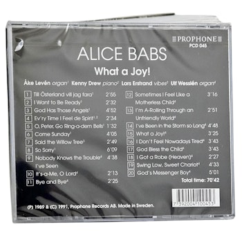 Alice Babs, What A Joy, CD NY