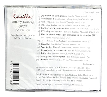 Tommy Körberg Sjunger Bo Nilsson, Ravaillac, CD NY