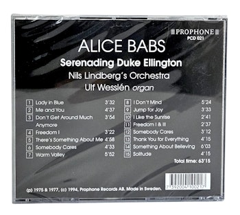 Alice Babs, Serenading Duke Ellington, CD NY