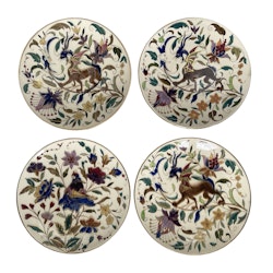 Tallrikar 4 st porslin, bla Ivory, Rörstrand ca 1880-tal