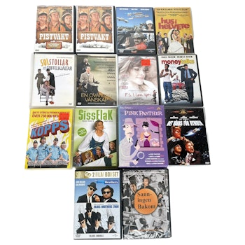 DVD-kokoelma komediaelokuvia