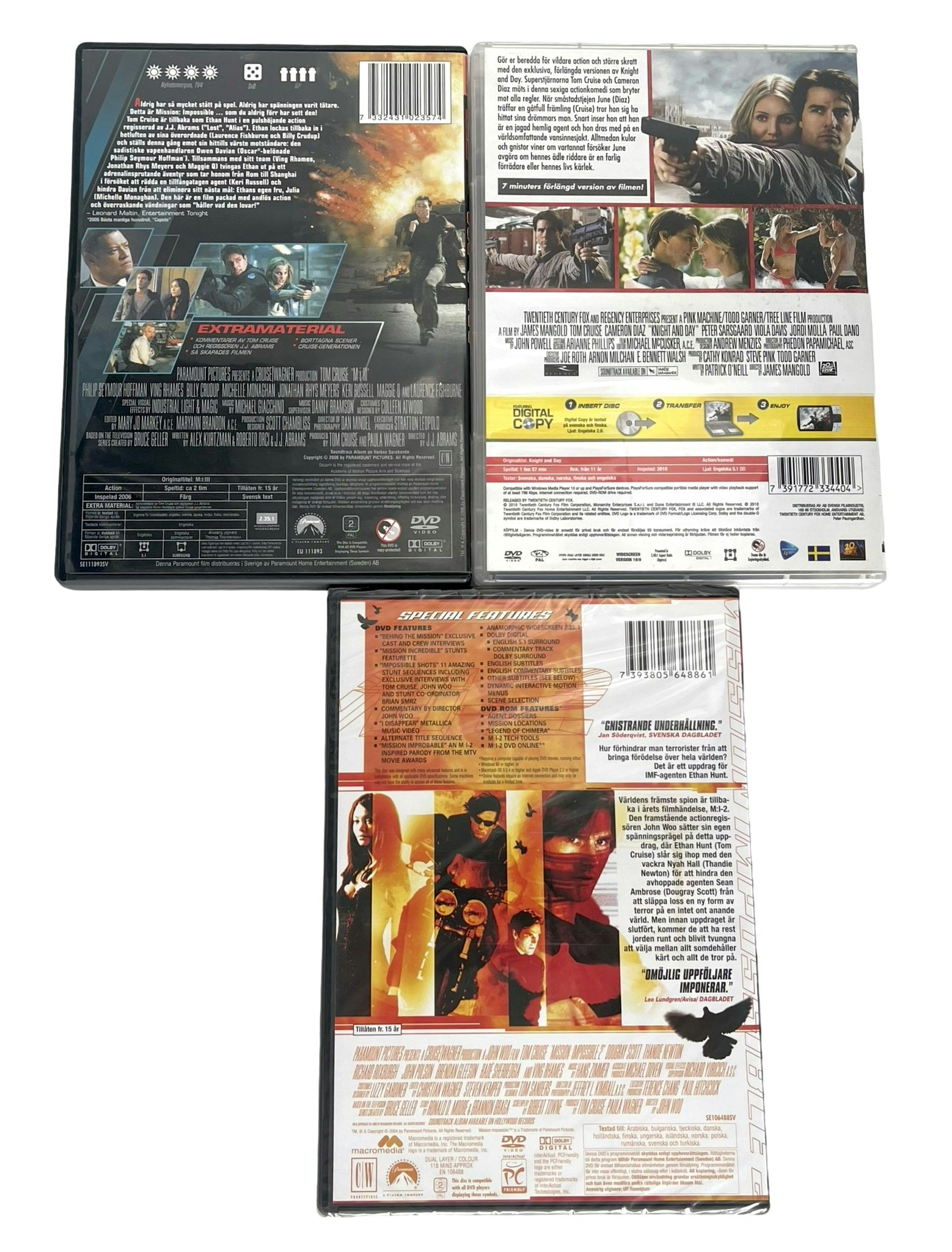 Tom Cruise Filmer, DVD Samling 3st