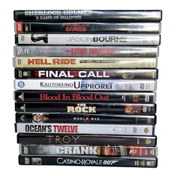 DVD-kokoelma toimintaelokuvia 14 kpl
