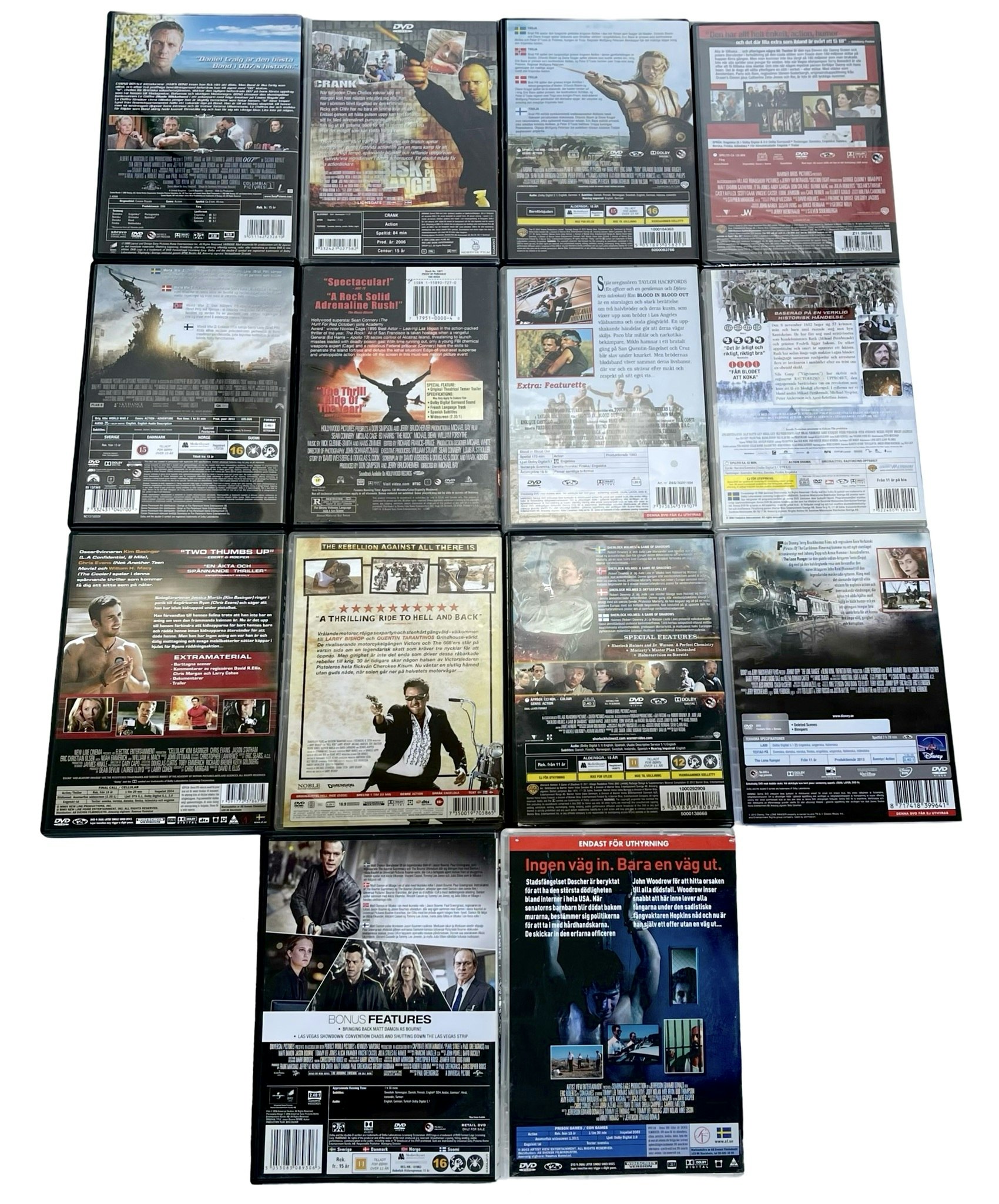 DVD Samling af actionfilm 14 stk