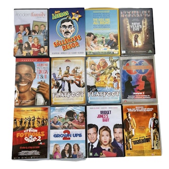 DVD-kokoelma komediaelokuvia 12 kpl