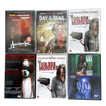 DVD-kokoelma kauhuelokuvia 6 kpl