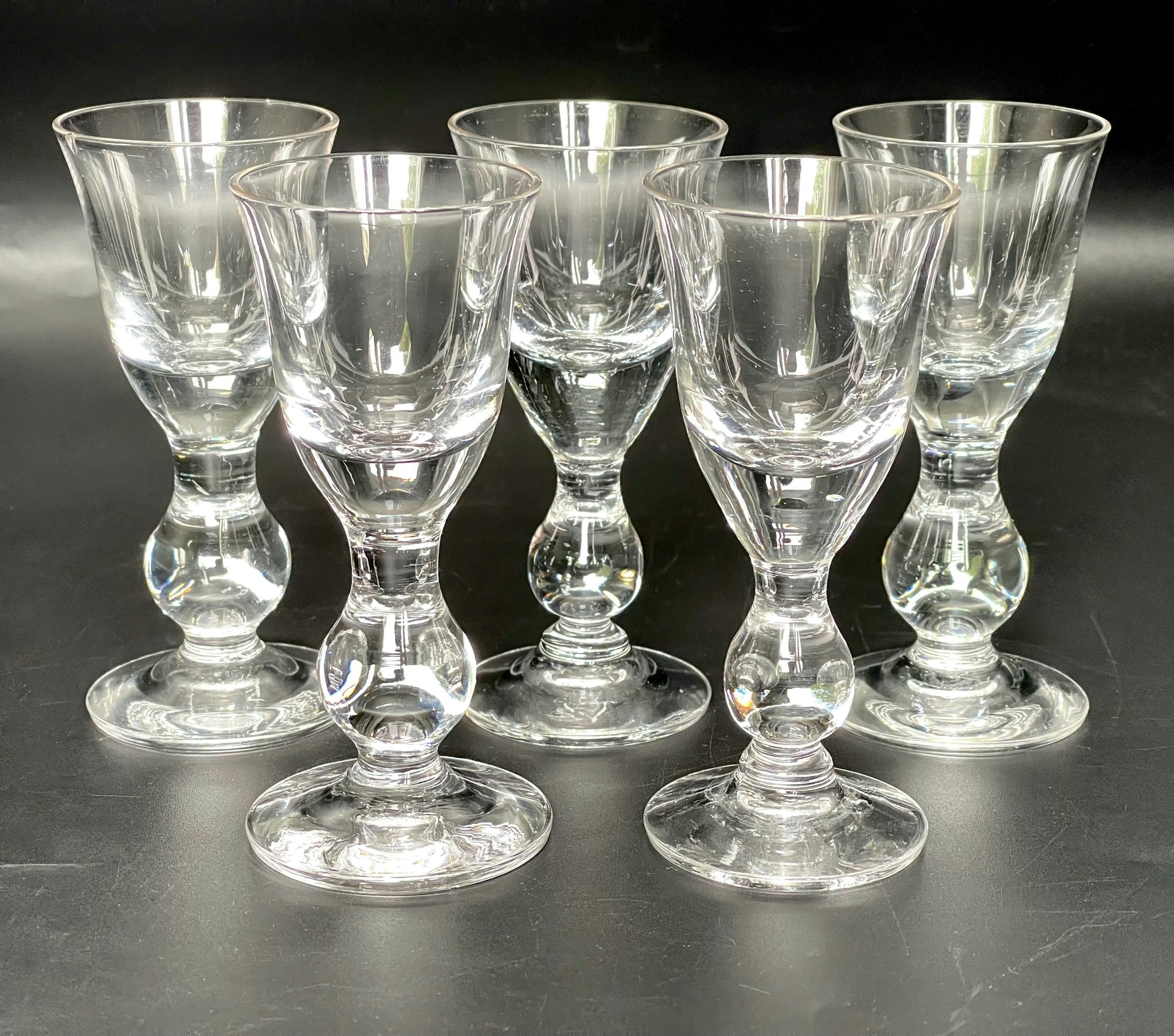 5 st, Erik Höglund, Kosta Boda, handblåst snapsglas