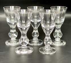 5 st, Erik Höglund, Kosta Boda, handblåst snapsglas