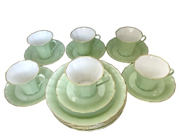 Kaffe / Mocka servis, 18 delar, benporslin Gustavsberg