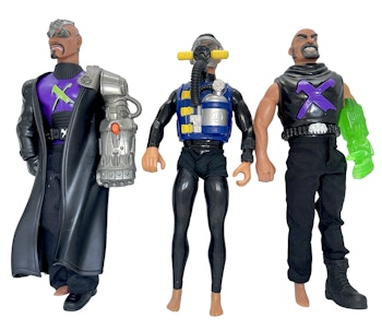 DR. X Green Arm, Dr. X Bionic Missile, Aqua Scuba -hahmo