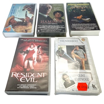 Samling av olika Filmer, 5 st VHS, Ny