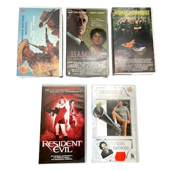 Samling av olika Filmer, 5 st VHS, Ny