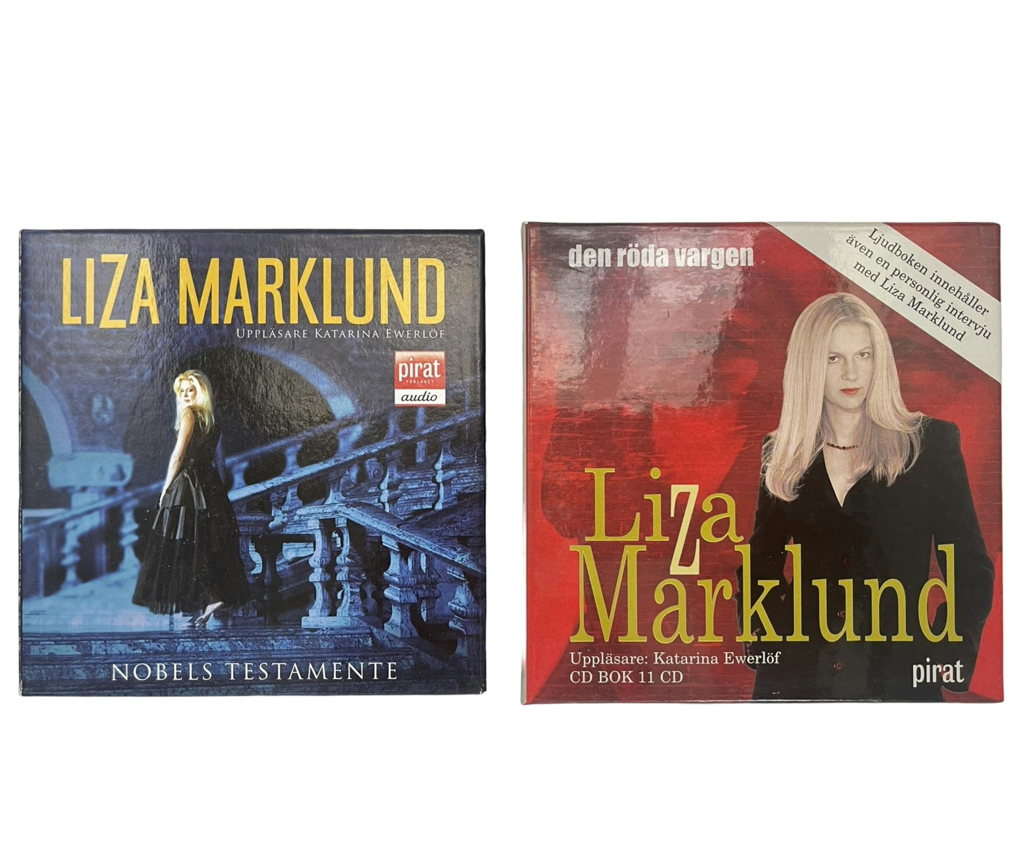 Ljudbok på CD, Liza Marklund, Den röda vargen & Nobels testamente