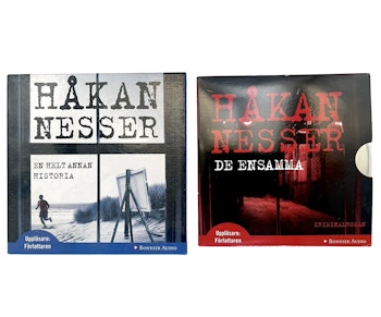 Två Ljudböcker på 28 st. CD, Håkan Nesser De Ensamma & En helt annan historia