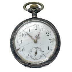 Reloj de bolsillo antiguo Galonne de plata.