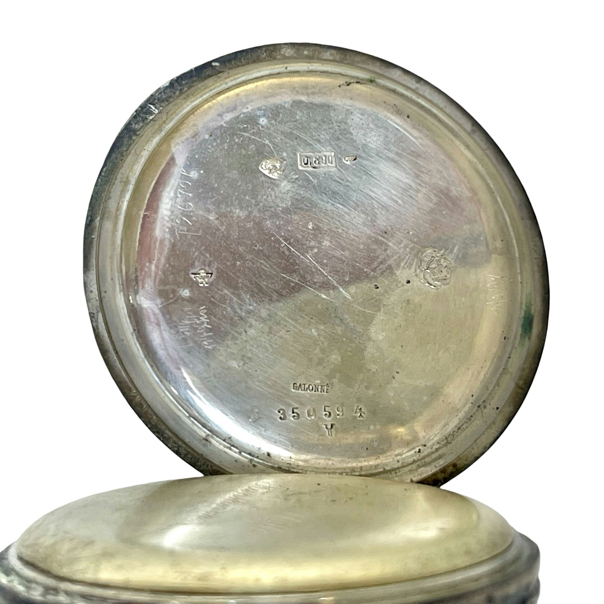 Antik Galonne silver fickur