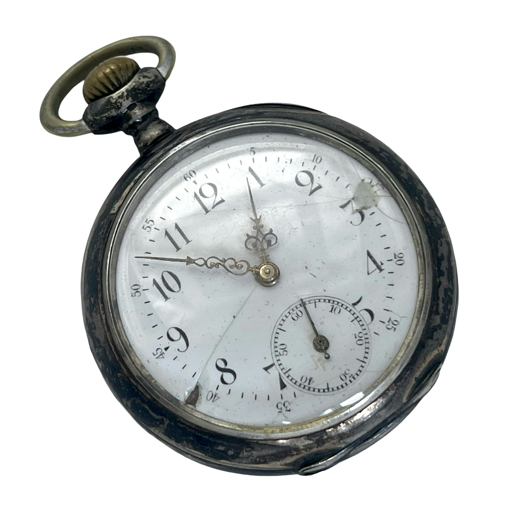 Antik Galonne silver fickur