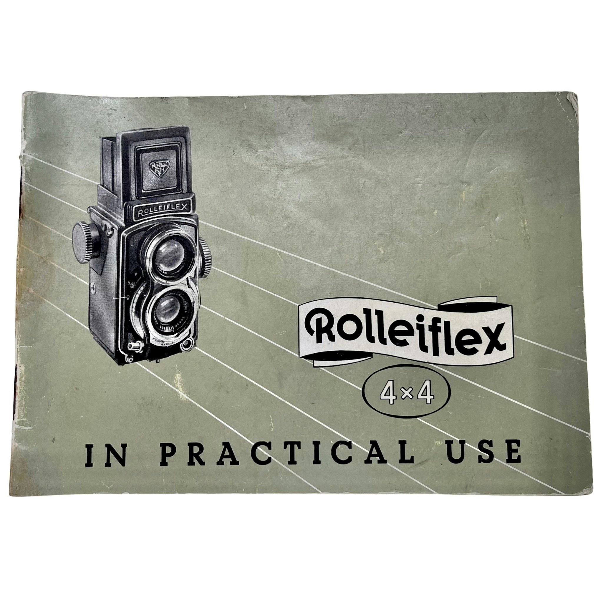 Cámara Rolleiflex DBP DBGM con estuche y manual de usuario en inglés