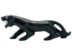 Skulptur, Ristade svart panter, onyx sten