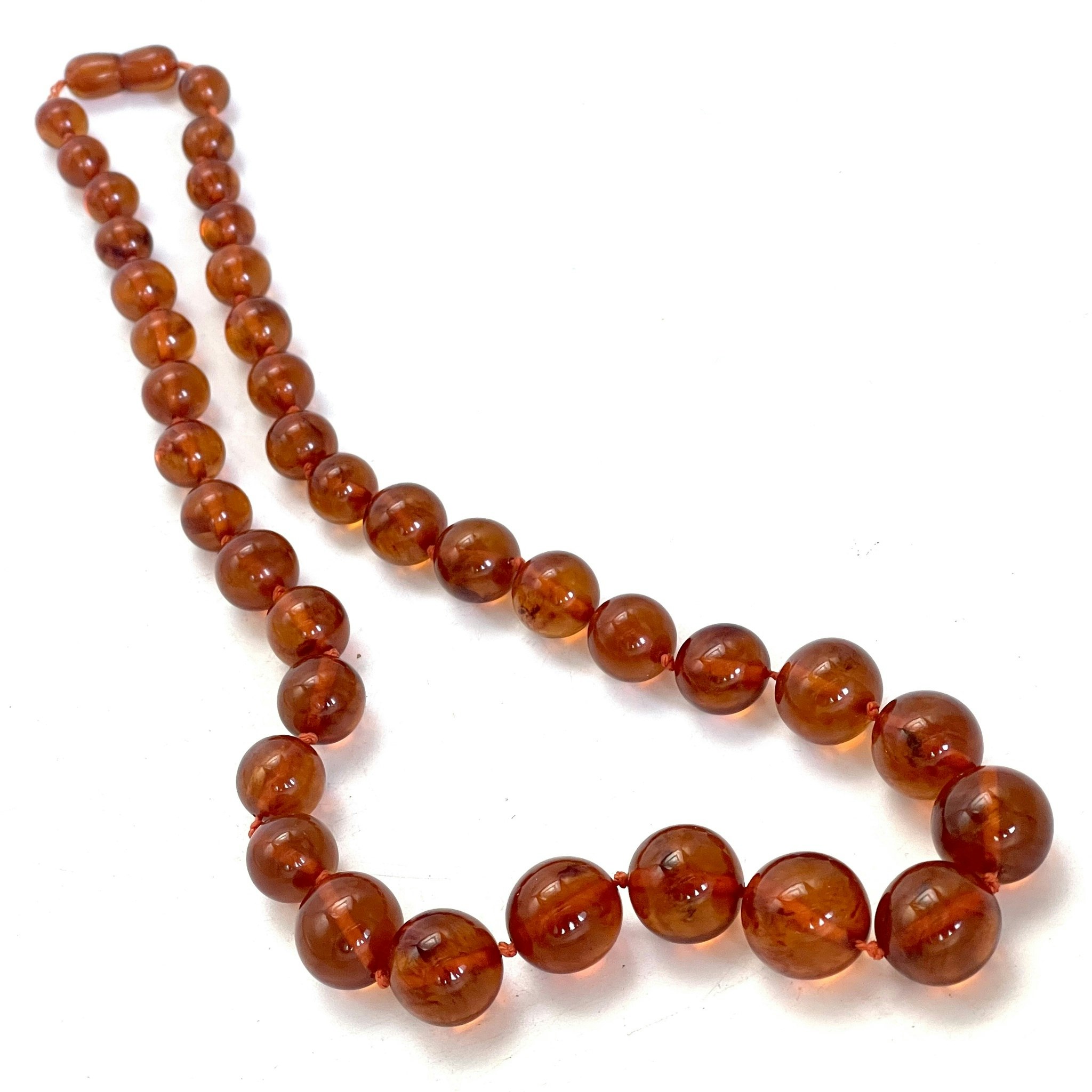 Vintage natural amber necklace