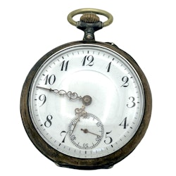 Antik Cuivre silver fickur, 15 Rubis