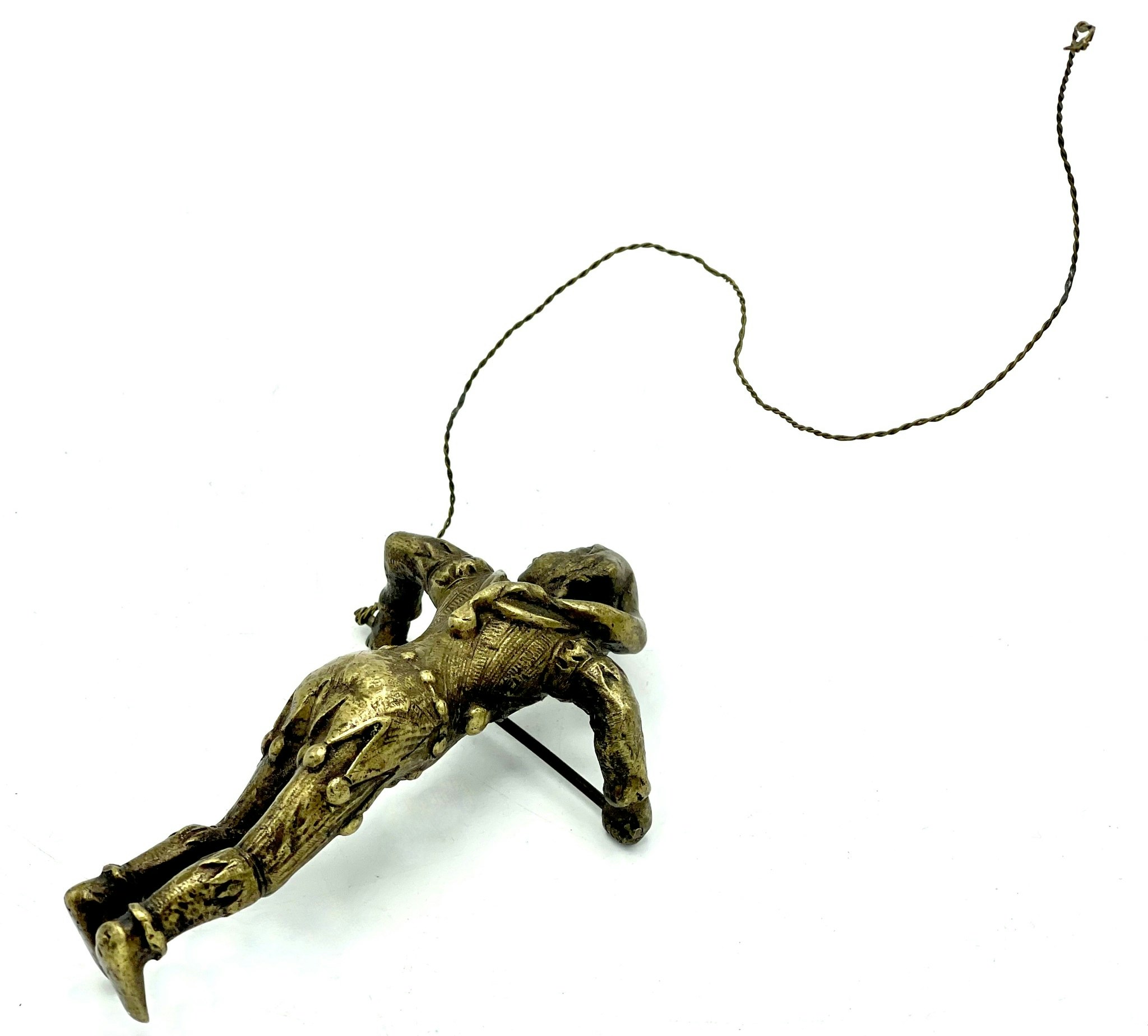 Antik mässing staty, Clown